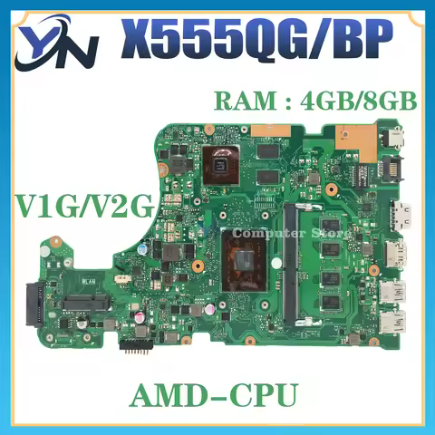 X555QG Laptop Motherboard For Asus X555Q X555QA X555B X555BP K555B X555BA Mainboard A6 A9 A10 A12 FX