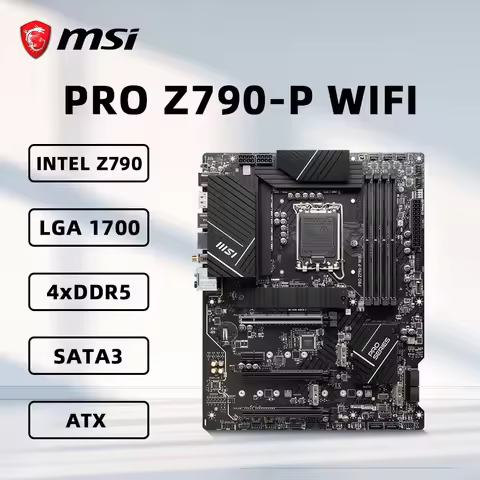 MSI PRO Z790-P WIFI Motherboard LGA1700 Supports i9-14900K i7-13700K i5-12400F CPU DDR5 7000MHz HDMI