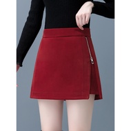 Woolen Short Skirt Women Autumn Winter 2025 New Style Hot-selling Pants Skirt High Waist Slimmer Loo