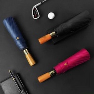 ---- - 【經典款 遮下直徑106cm】全自動骨輕奢 結實木柄黑膠防紫外線 抗風傘 晴雨傘 縮骨遮自動短雨傘遮 自動遮縮骨遮雨傘