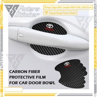 4pecs carbon sticker 3D Car Door handle Safety sticker toyota Car Door handle sticket