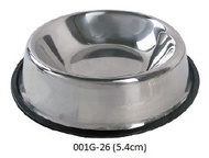 001G-26 HFA Stainless Steel Pet Bowl (25.1 dia. x 5.4 H)cm
