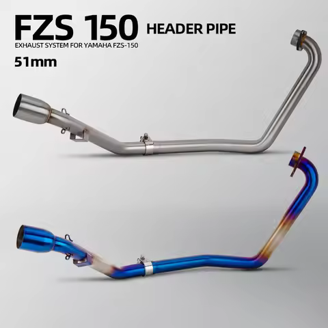 FZ150 Exhaust Header Tube for Yamaha FZ150 FZS150 FZ15 FZ 150 S150 51MM Exhaust Motorcycle Pipe Spor