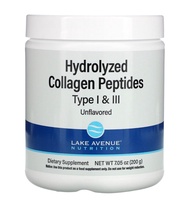 水解膠原蛋白肽, 骨膠原粉1及3型, Lake Avenue Nutrition Hydrolyzed Collagen Peptides Type 1&3, Collagen Powder, 骨膠原