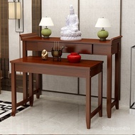 MH36Solid Wood Console Tables Altar Incense Burner Table Wall Home Economical Buddha Shrine Chinese Altar Modern Minimal