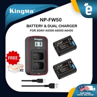 Sony NP-FW50 Battery + LCD Dual Charger by Kingma Sony FW50 Battery FW50 Charger Compatible A6400 A6