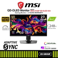 MSI MAG 272QP QD-OLED X24 - 26.5-inch WQHD 240Hz QD-OLED Gaming Monitor (3Yrs MSI Warranty)