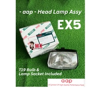 AAP HEAD LAMP ASSY Honda EX5 Dream Head Light / Lampu Depan O R I G I N A L AAP With T19 Bulb & Sock