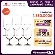 [GENUINE RETURN WHEN BREAKED] Set of 6 Imported Lucaris Crystal Glasses - Shanghai Beer 395ml - S03B