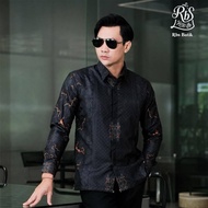KEMEJA Men's Long Sleeve Batik Shirt with Ethnic Batik motif, Mba Desi Boutique