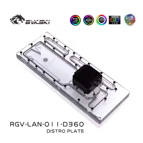 Bykski RGB Water Cooling Distro Plate Reservoir for Lianli PC-O11 Chassis Dual 360mm Radiator Scheme