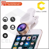 Rechargeable 4 in 1 Macro Fish Eye Wide Angle Ring Light Selfie Camera Lens with Flash light Photogr