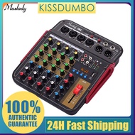 【Kiss】Muslady TM4 Digital 4-Channel Audio Mixer Mixing Console Built-in 48V Phantom Power with BT Function Professional Audio System for Studio Recording Broadcasting DJ Network Live