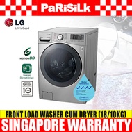 LG F2718RVTV Direct Drive Front Load Washer Dryer (18/10KG) - Singapore Warranty