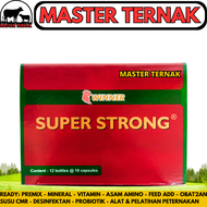 SUPER STRONG AYAM 1 BOX (12BOTOL - 10kapsul) - Suplemen Vitamin Multivitamin Ayam Aduan Penambah Sta
