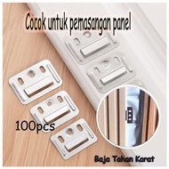 100pcs WPC Wall Panel Clips Stainless Steel Wall Panel Clips WPC Clips For Wall Decoration Stainless