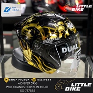 SG SELLER - PSB Approved Evo Rs9 Samurai golden gold open face motorcycle helmet