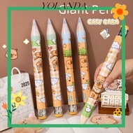 YOLAN Giant Wooden Pencil, With Eraser 33.5cm Giant Pencil, Creative Capibara/Puppy Stationery Penci
