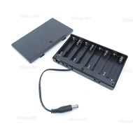 12V 8 solt x AA Battery Holder Case Packs DC male plug 5.5x2.1mm Box Switch DIY Container Power Bank