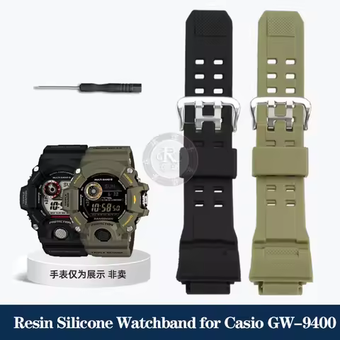 Resin Silicone Watchband for Casio Series Cat GW9400 GW-9400/GW9300 Men Waterproof Sport Rubber Stra