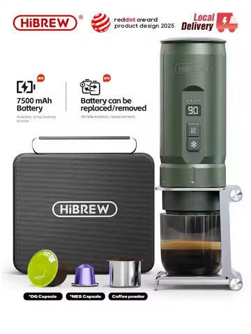 HiBREW H4C Portable Espresso Coffee Machine 3in1 Travel Coffee Maker 7500mAh Lithium Battery Self-He