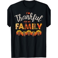 Thanksgiving Im Thankful for My Family Fall Women Men T Shirt[Cool Design] Street Trending Style Wom