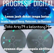 Lensa Progresif Jauh Dekat Tanpa Batas, tersedia Progresif Blueray, Photocromic dan Bluecromic (Harg