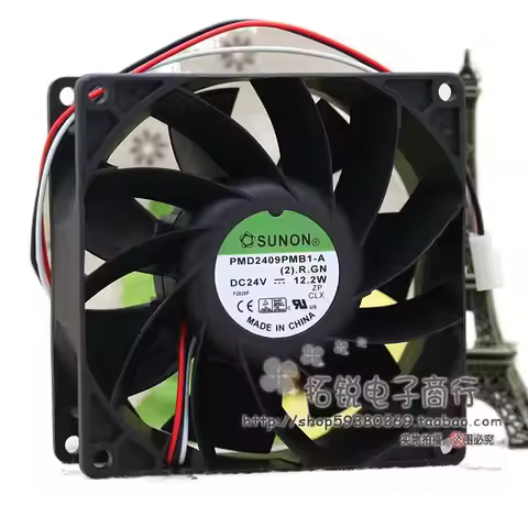 For Schneider: Sunon PMD2409PMB1-A 92x92x38mm 24V High-Performance Cooling Fan for ATV71 Converter -