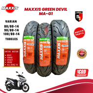 Maxxis 90/80-14 Green Devil MA-G1 Ban Motor free Pentil Tubeless
