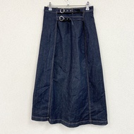 ZARA 長款牛仔裙，靛藍色，XS 碼，古著。