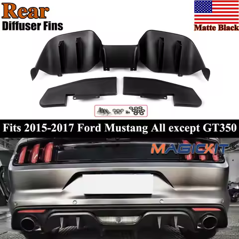 RTR Style Rear Bumper Diffuser Lip Compatible with Ford Mustang 2015 2016 2017 Tuning Rear Bumper Va