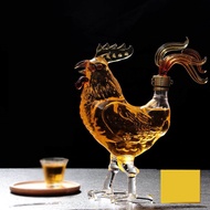 Perfk Liquor Decanters Rooster Novelty Decorations for Entertaining Drinkware Bar