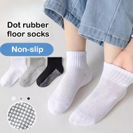 5 Pairs Non-slip Dot Rubber Baby Floor Socks Mesh Student Sports White Socks Spring and Summer Child