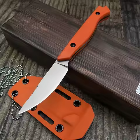 BM 15700 Portable Small Straight Knife CPM-154 Steel Blade Nylon Fiber Handle Outdoor Camping Surviv