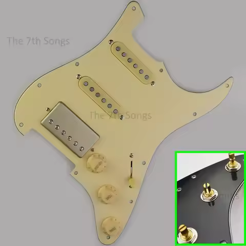 Coil Splitting HSS for ST Alnico 2 Blues w '57 Classic / Alnico 4 Blues w '59 PAF Guitar Prewired Lo
