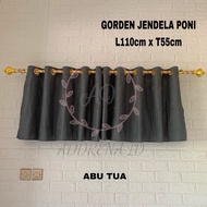 Small Short Window Curtains 55 cm High Minimalist Aesthetic Bopen or Boven Window
