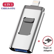 OTG USB Flash Drive for iphone 12/11/X/9/8/7/6/5S Pendrive 16GB 32GB 64GB 128GB 256G usb 3.0 memory stick for lightning computer