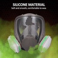 Respirator Gas Mask Full Face 6004CN Cotton Filter Mask, Provides Optimal Protection from Gas & Part