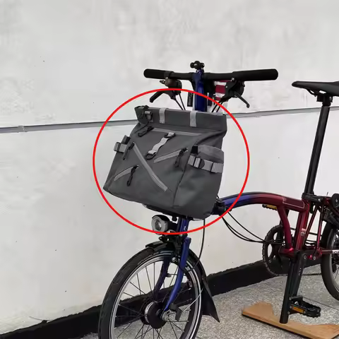 Folding bicycle front fixed block bag for brompton bag for dahon birdy handle bag computer multifunc