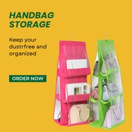 Hanging Handbag Storage Dustproof Wardrobe Organizer Bag Hanger Simpan Bag Tangan Almari