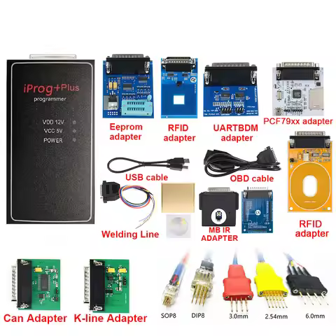2025 V777 Iprog+Plus Full Adapters 777 Iprog 3in1 Support IMMO+ Correction+ Reset Replace Carprog IP