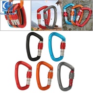 [Gazechimp] Climbing Carabiner D-shape Carabiners Caving Fall Protection Keychain D Ring