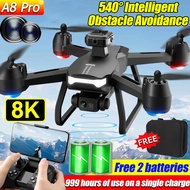 【Quality assurance】A8 PRO Drone With Camera 10000m super long flight GPS location Mini Drone With 4K Dual Camera Original 4K HD Drone Camera For Vlogging Drone Camera high-altitude Drone Drone Murah dengan Kamera HD Foldable Quadcopter Drone