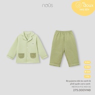 NOUS - Green long pajama set with blue checkered pants - Nu Doux - 9M 12M 18M 2Y - SS24.T10A- ZN564