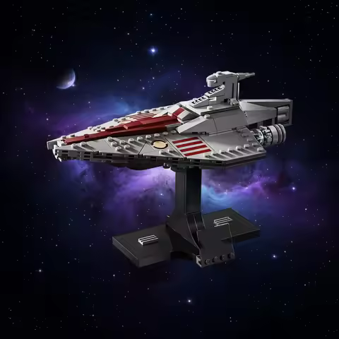 MOC Space Wars Ship Building Blocks Kit Compatible with 75404, Perfect Birthday Surprise Gift