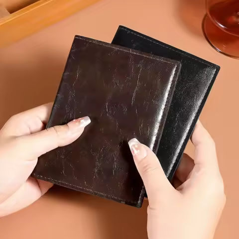 Ultra Thin PU Leather Passport Cover Passport Case Women Men Ticket Holder Id Card Holders Leather P