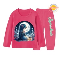 Piyama anak perempuan viral baju tidur lengan panjang motif FULL MOON GIRL ukuran 1-10 tahun
