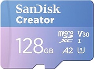 SanDisk 128GB Creator microSD UHS-I Card with SD Adapter - Up to 190MB/s, for Cameras and Drones, 4K