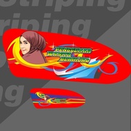 CB 100 Motorcycle Stickers, HONDA CB 100 01 Racing CB100 motorcycle striping list stickers