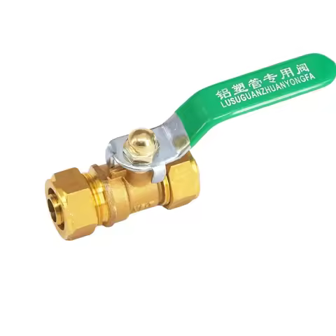 Fit Pex-AL-Pex Tube I.DxO.D 12x16mm 14x18mm 16x20mm 20x25mm Brass Equal Ball Vave For Floor Heating 